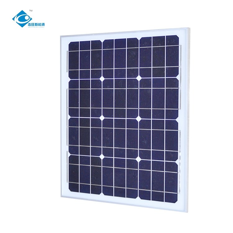 30W Transparent Glass Solar Panel ZW-30W-18V-2 Mono Glass Laminated Solar Panel 18V Mini Portable Solar Panels Charger