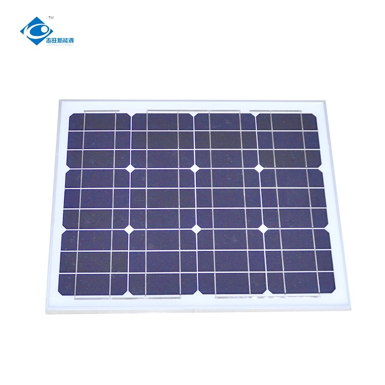 30W Transparent Glass Solar Panel ZW-30W-18V-2 Mono Glass Laminated Solar Panel 18V Mini Portable Solar Panels Charger