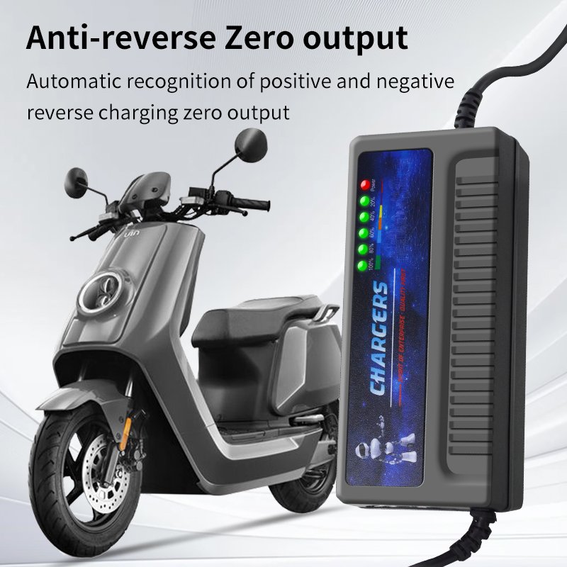 60V20Ah Electric scooter six lights Electric bike lead acid Charger reverse polarity protection anti-reverse