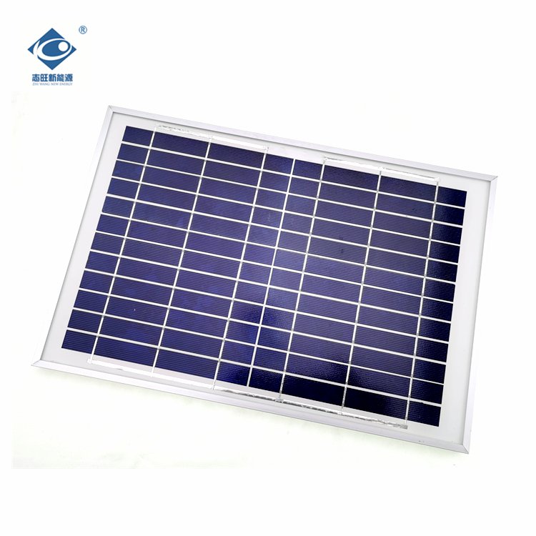 10W Glass Laminated Solar Panel Zhiwang 12V Mini Solar Panels Power Charger ZW-10W-12V Outdoor Portable Solar Panel Kit