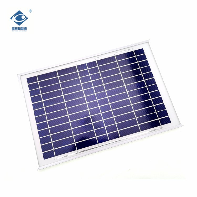 10W Glass Laminated Solar Panel Zhiwang 12V Mini Solar Panels Power Charger ZW-10W-12V Outdoor Portable Solar Panel Kit