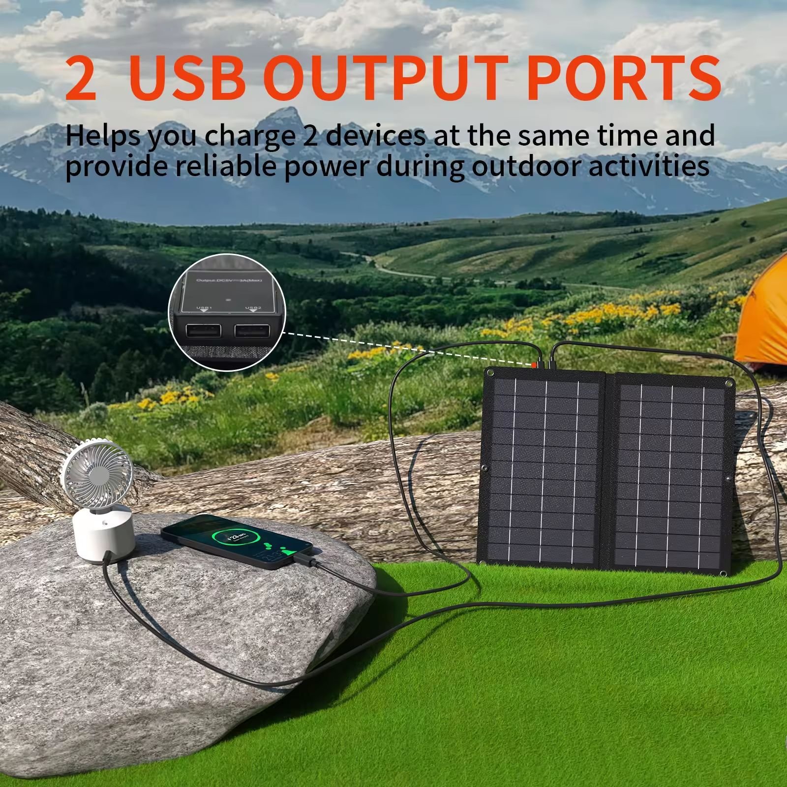 YGL02 15w monocrystalline silicon solar panels portable outdoor camping waterproof folding solar panels