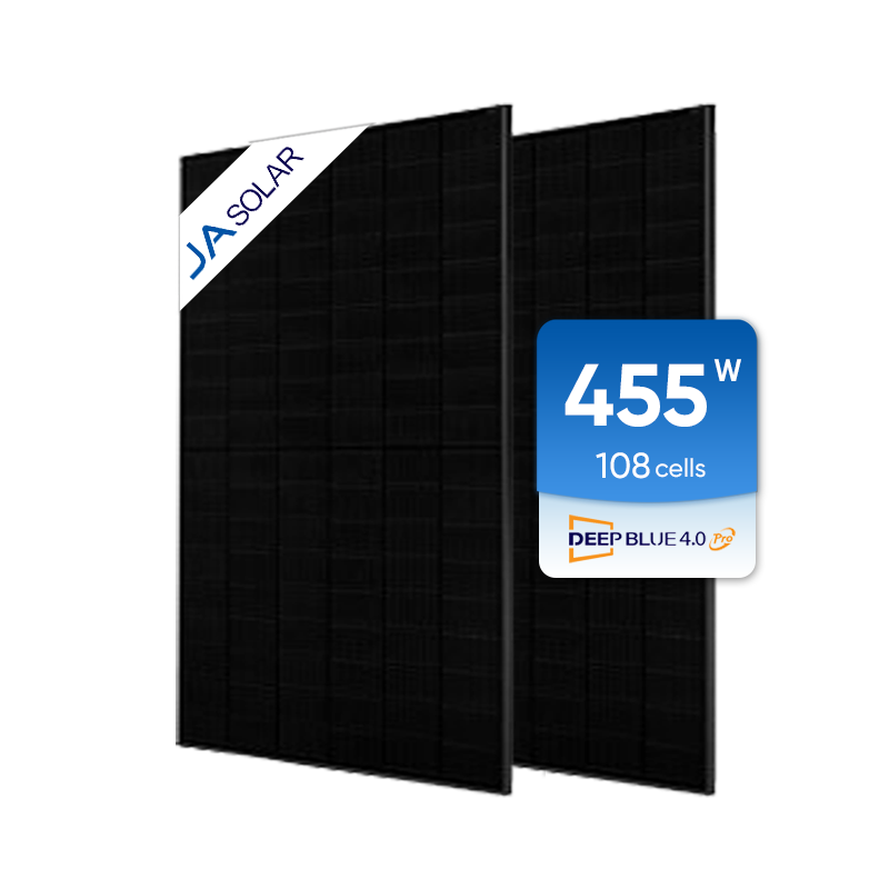 Ja Solar Panels N-type Full Black Solar Panels 450W 455W 445W 440W PV Modules Double Glass Bificial Solar Panels