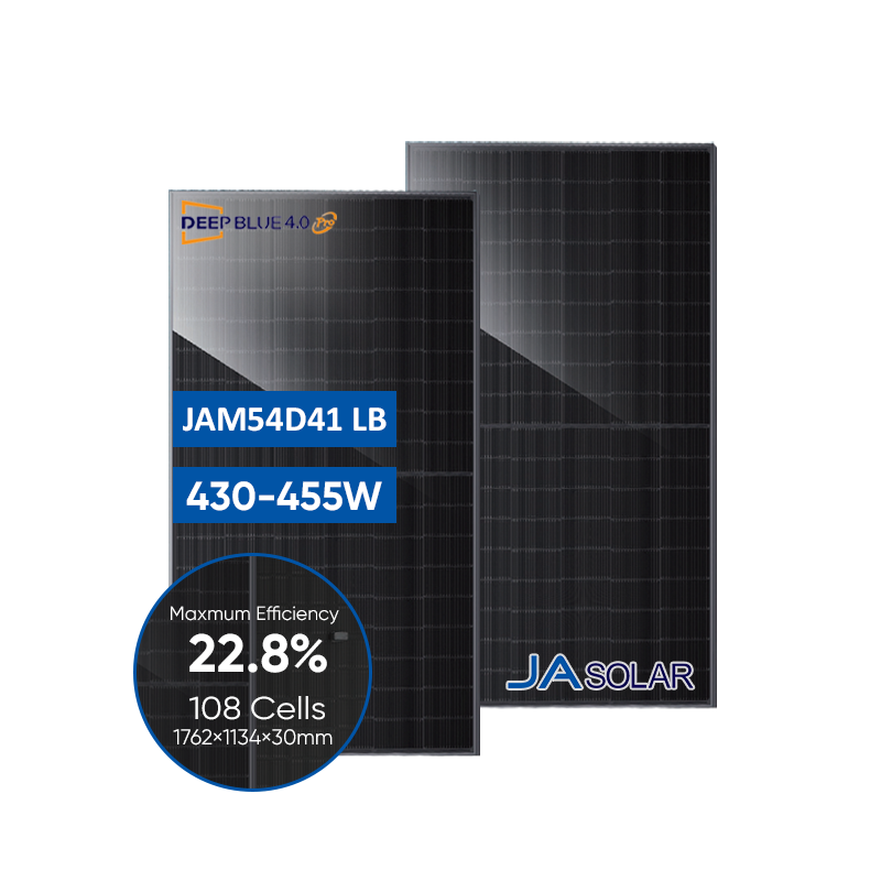 Ja Solar Panels N-type Full Black Solar Panels 450W 455W 445W 440W PV Modules Double Glass Bificial Solar Panels