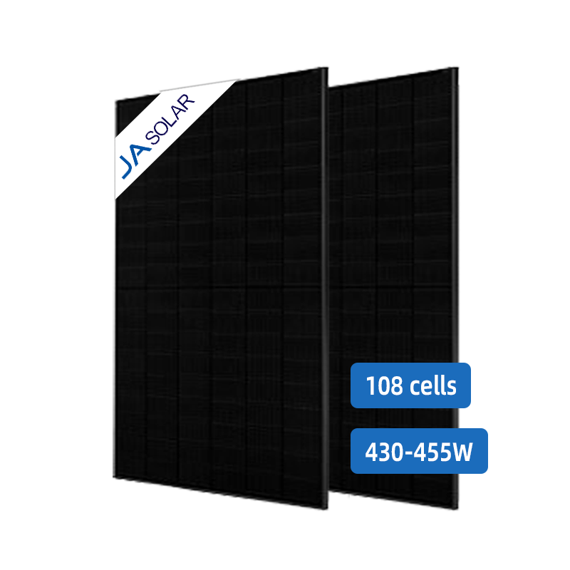 Ja Solar Panels N-type Full Black Solar Panels 450W 455W 445W 440W PV Modules Double Glass Bificial Solar Panels