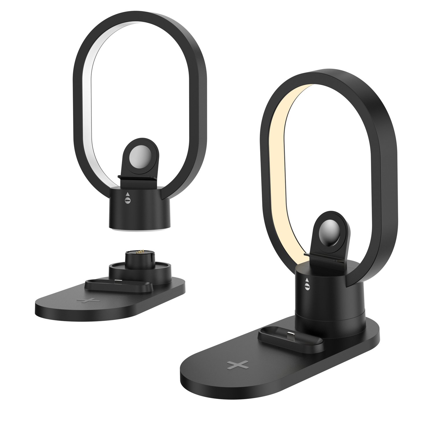 Fast 15W Wireless Charging Station Wireless Charger with Night Light and Charging Dock 3 in 1 Earphone Shenzhen Type C USB ABS