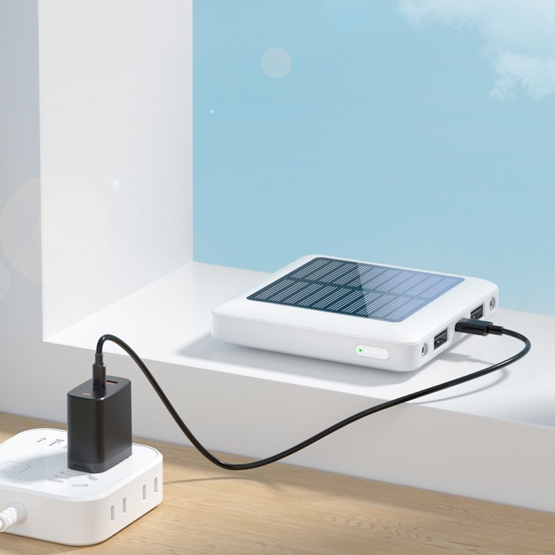 Efficient Best Selling New Product 5000mah Large Capacity Thin And Light Solar Power Bank Charger Outdoor