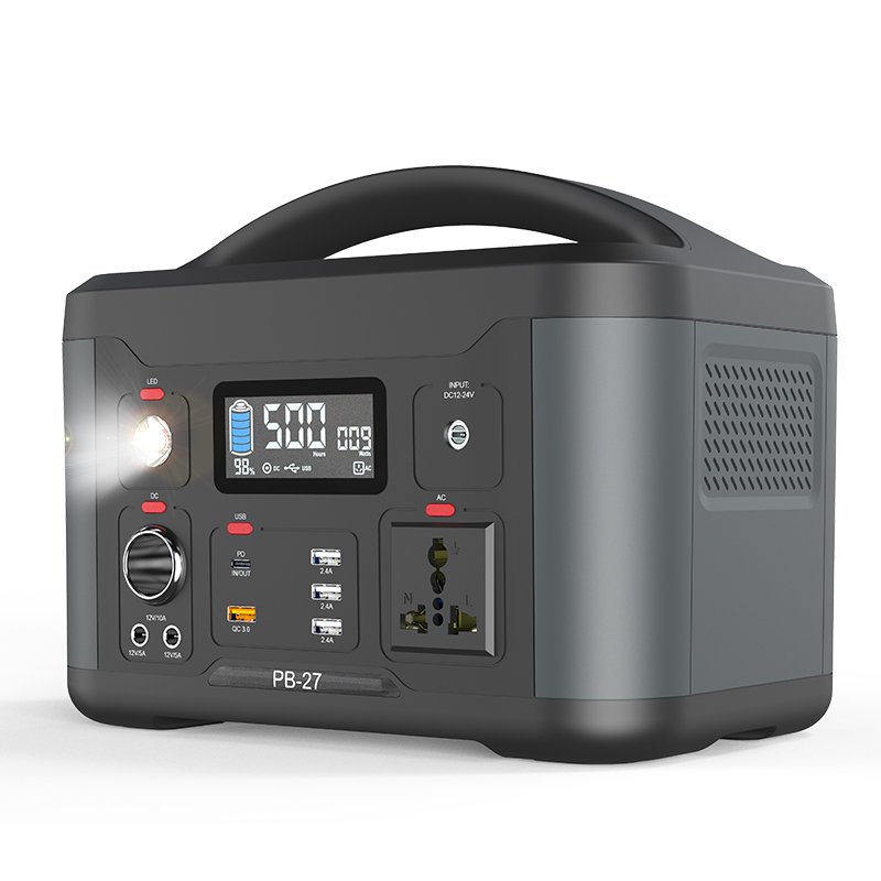 Portable Power Station 600W AC 110/220V Li-ion Battery Power Bank Emergency Backup Camping Fishing Solar Generator