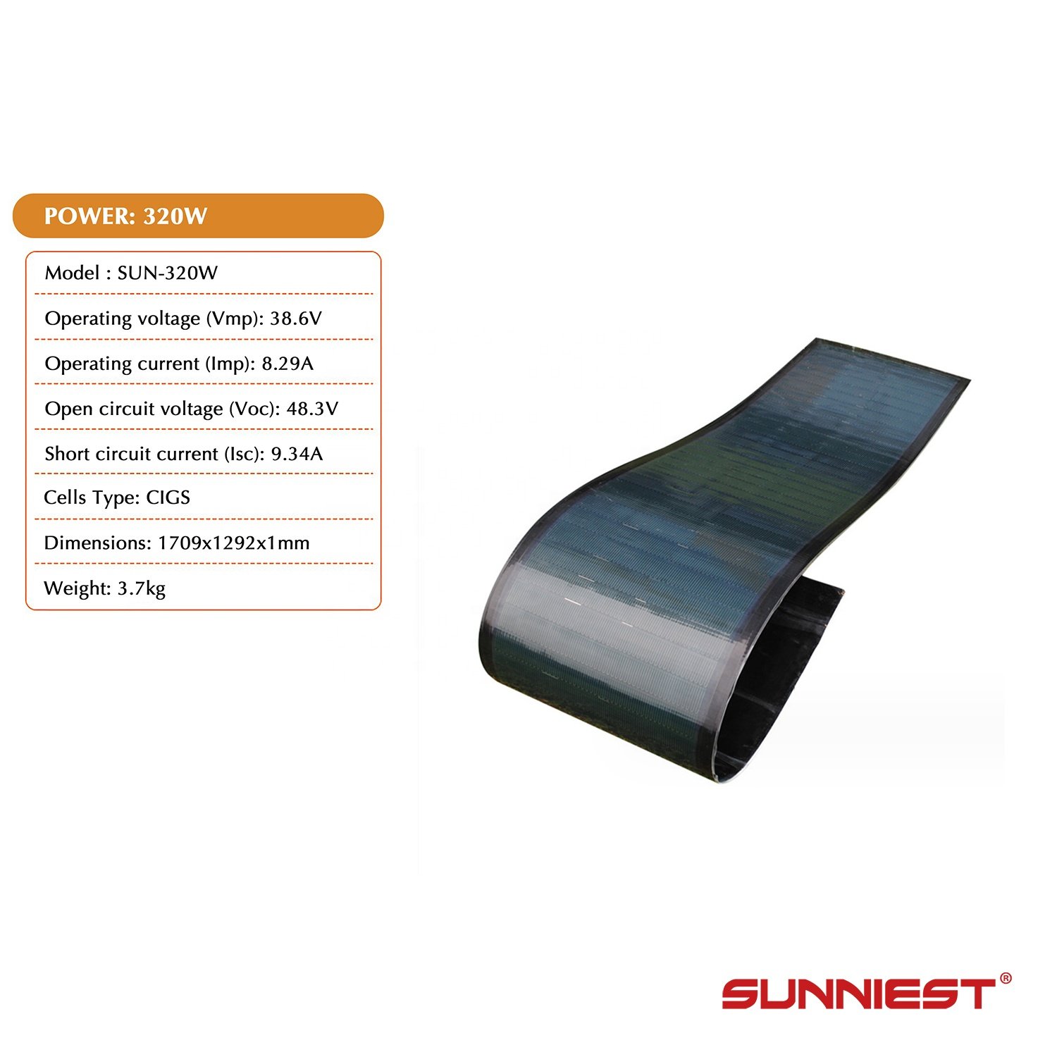 Customized Rollable 100W 200W 300W 400W 500W CIGS Flexible Solar Panels With Peel and Stick Adhesive for Car Boat Caravan