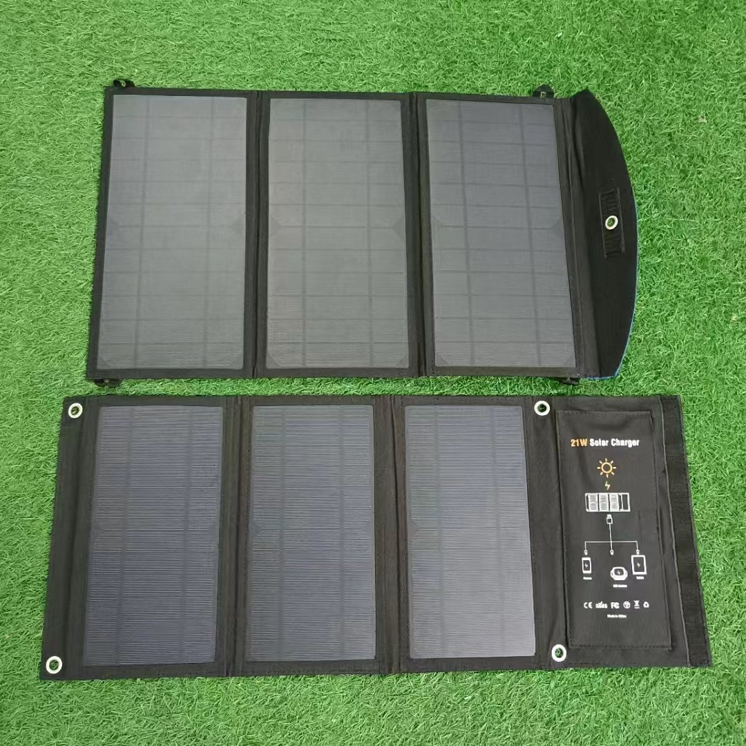 21W Waterproof Portable Solar Panel 28W Foldable Solar Charger with 2 USB Port for Hiking Camping Outdoor