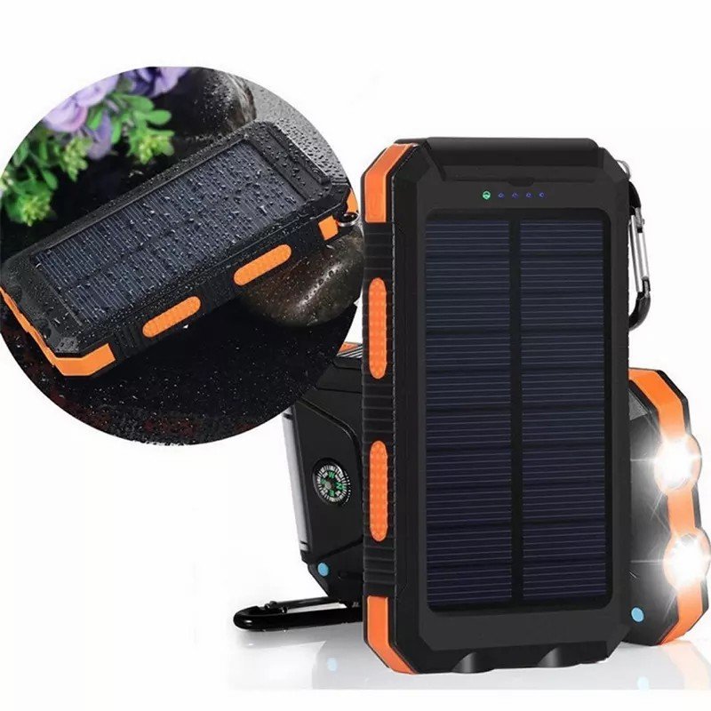 Portable IP67 IPX6 Waterproof Solar Power Bank 10000mAh Solar Charger Waterproof Power Bank