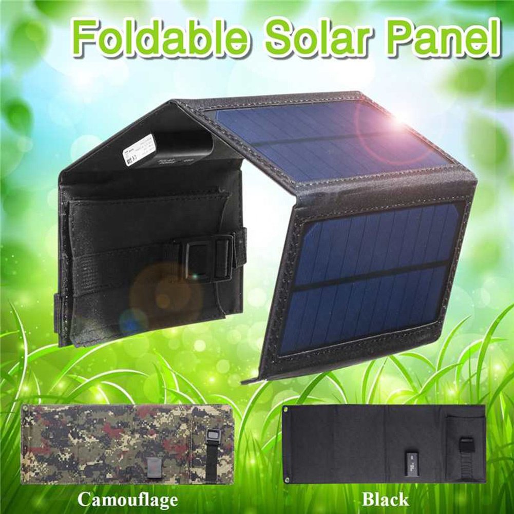 Portable Waterproof Foldable Solar Panel Monocrystalline Silicon Folding Solar Phone Charger for Cellphone Mini Solar Panel 20W