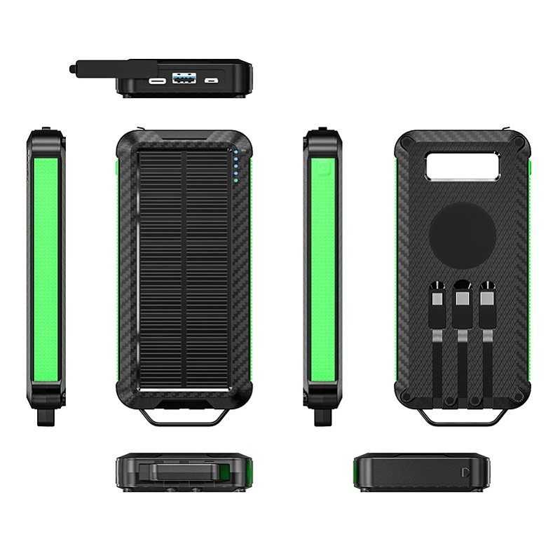 Trending Products Solar Power Bank With Emergency LED Light 10000mAh Outdoor Portable Solar Charger Solar Power Bank 10000mAh
