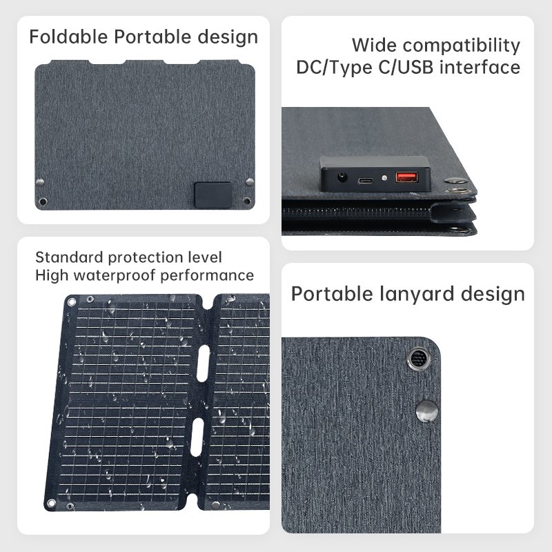 High Quality 30W 60W Charger Flexible Panels Solar Foldable Panel