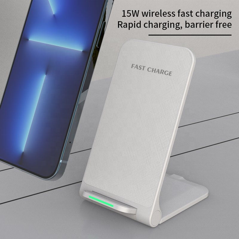 High Quality Custom multifunction portable charge type c phone charger fast charging Holder 15W Stand Foldable Wireless Charger