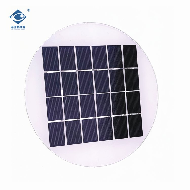 2W Transparent Glass Solar Panel 6V Laminated Solar Photovoltaic Panels ZW-Dia160 Camping Portable Solar Panel Charger
