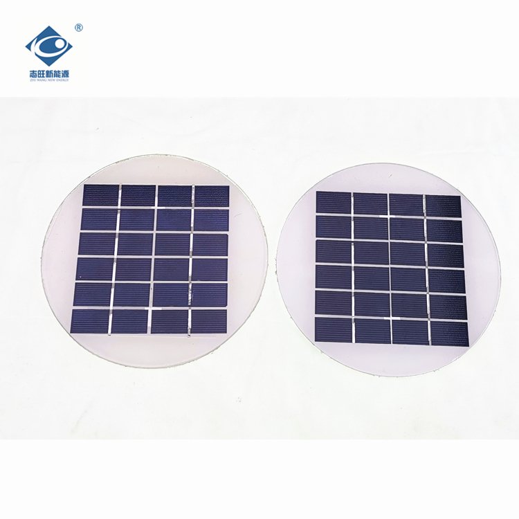 2W Transparent Glass Solar Panel 6V Laminated Solar Photovoltaic Panels ZW-Dia160 Camping Portable Solar Panel Charger