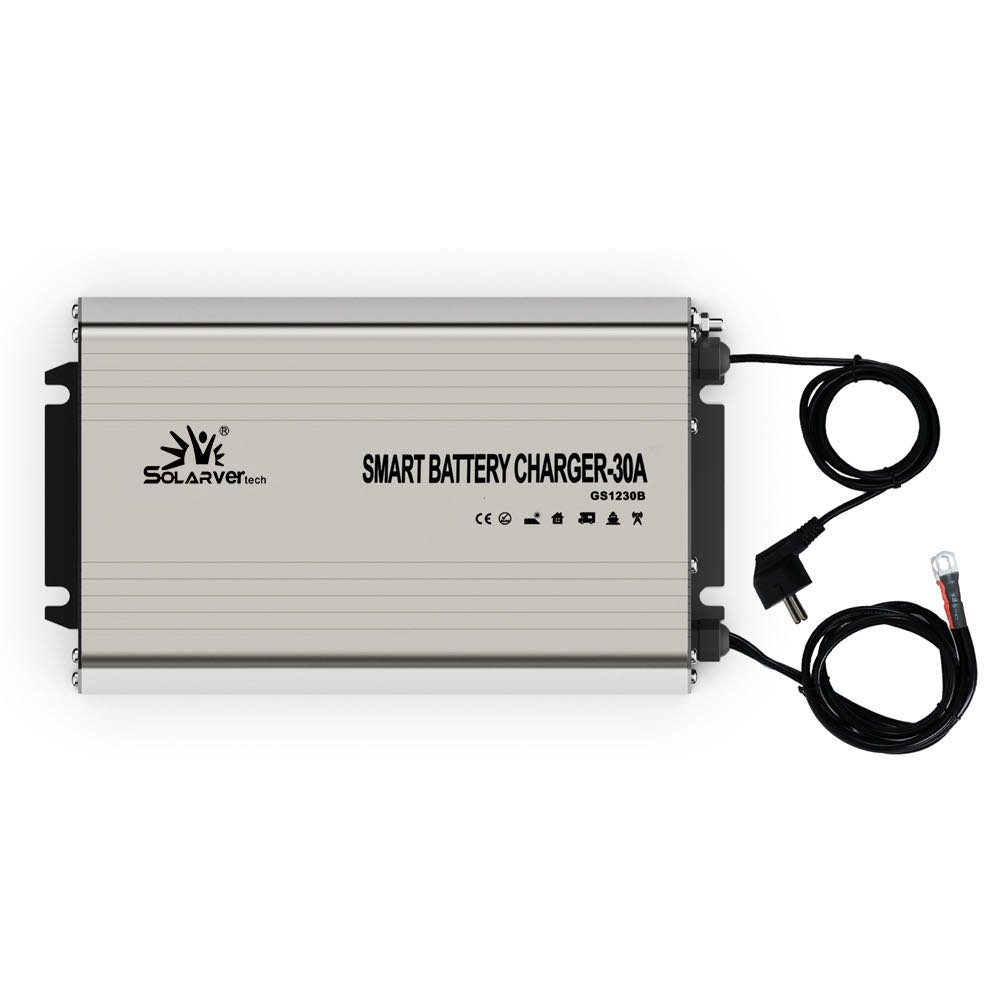 Intelligent 12V/24V ABS Car Charger Lithium Battery Charger with QC3.0 Power Supply Adapter Over-Charging Protection