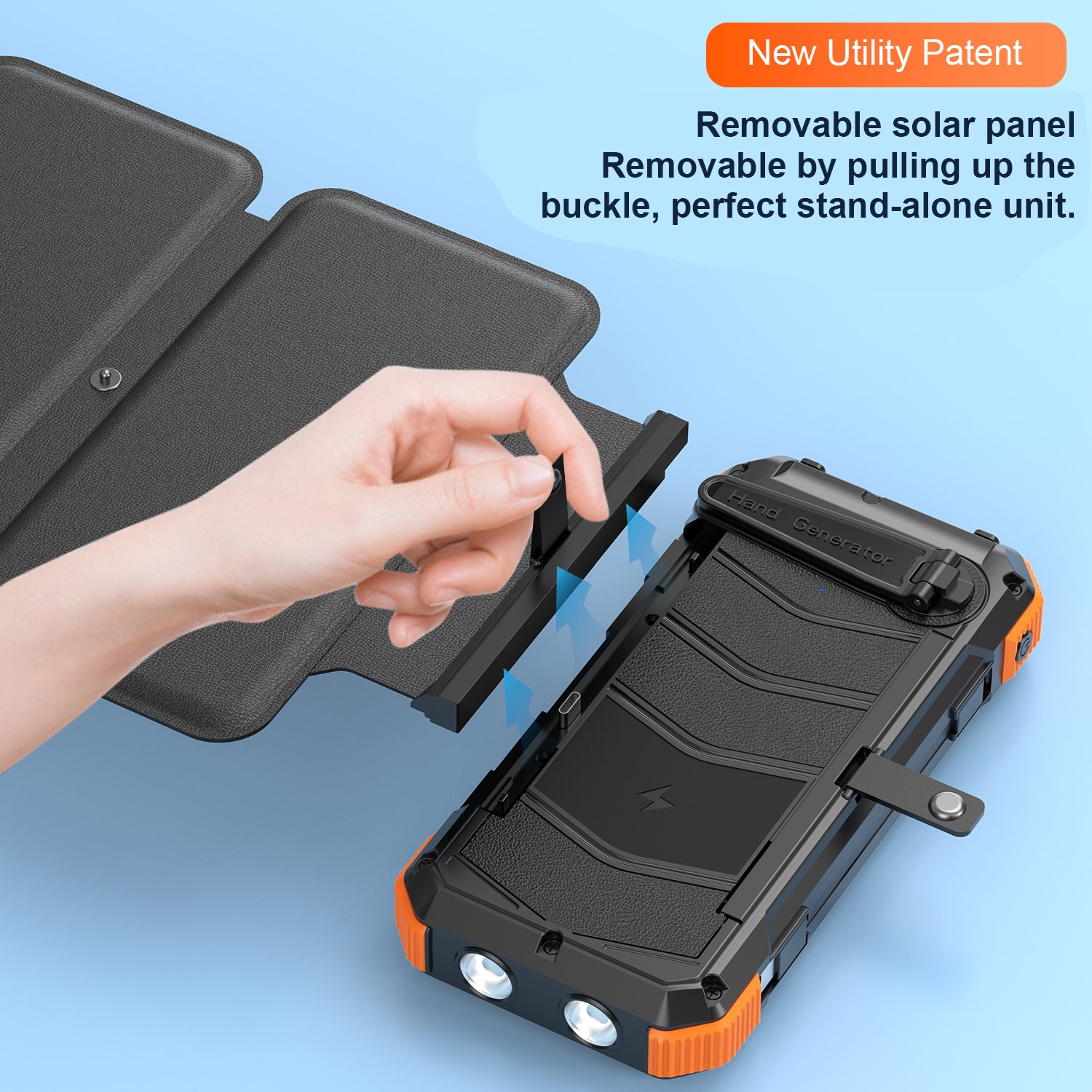Top Seller 2024 New Products Solar Power Banks 20000Mah Fast Charging Portable External Battery Charger