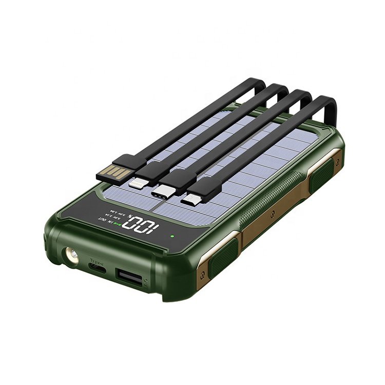 Hot Sale Solar Laptop Waterproof Outstand Capacity 20000mah Anti-drop Mobile Power Bank