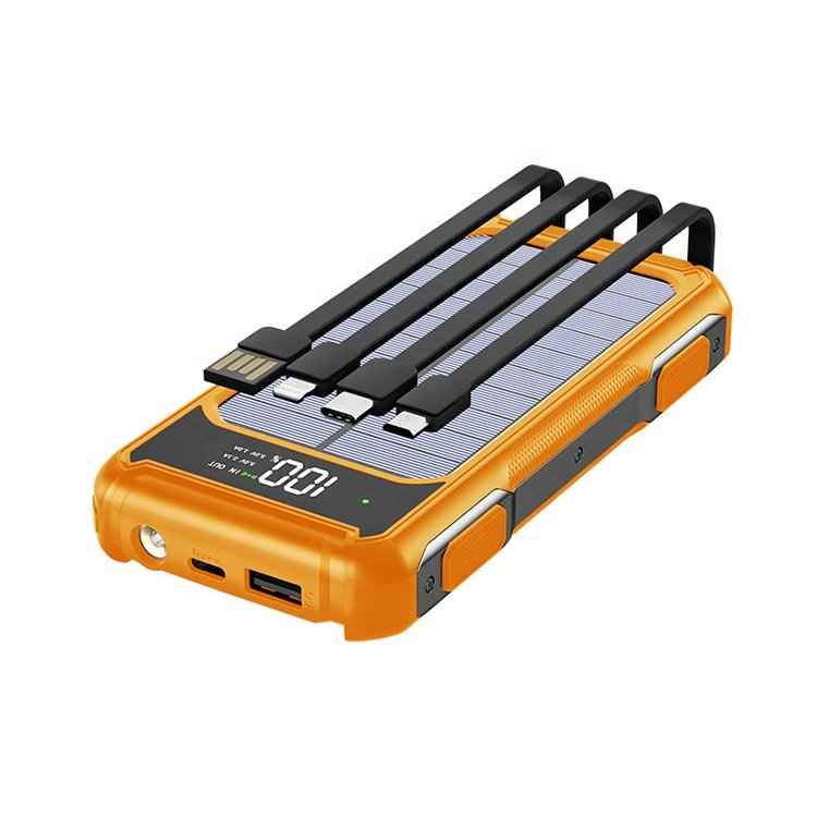 Hot Sale Solar Laptop Waterproof Outstand Capacity 20000mah Anti-drop Mobile Power Bank