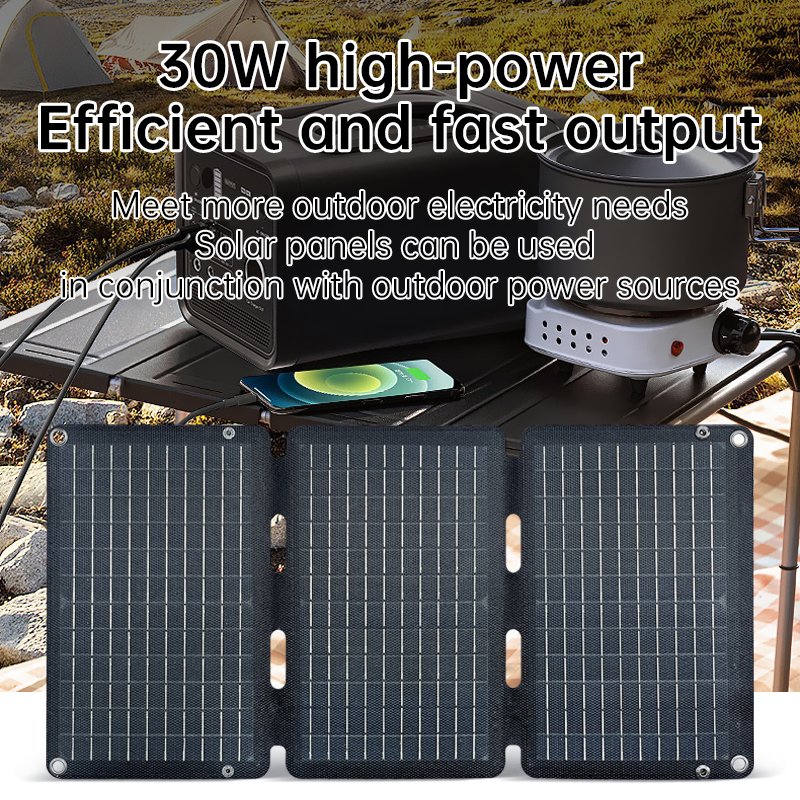 Lightweight folding solar powered portable charger 30W 40W 60W foldable solar panel for drone camping
