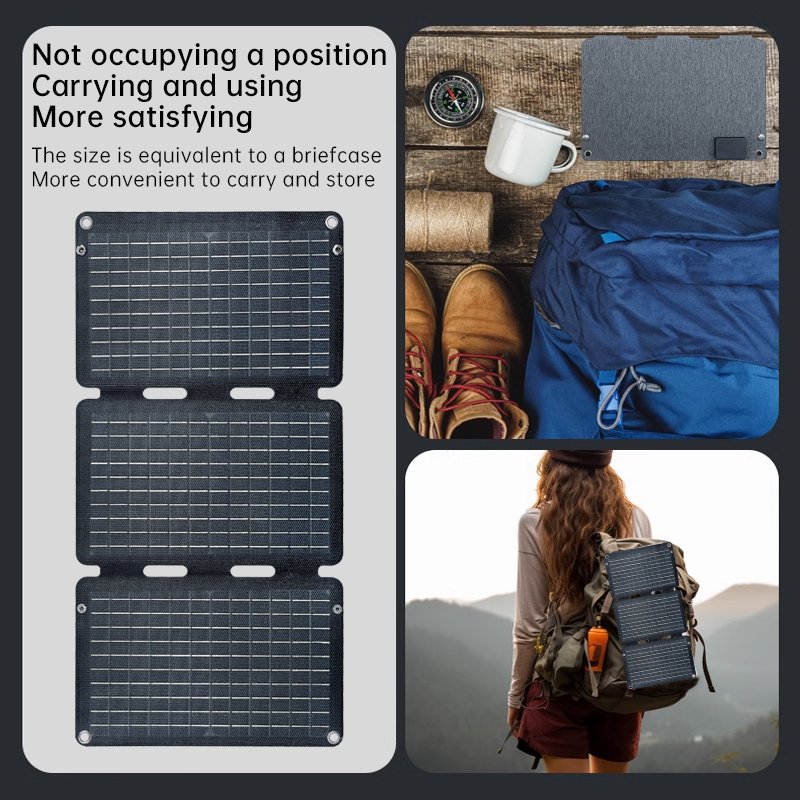 Lightweight folding solar powered portable charger 30W 40W 60W foldable solar panel for drone camping