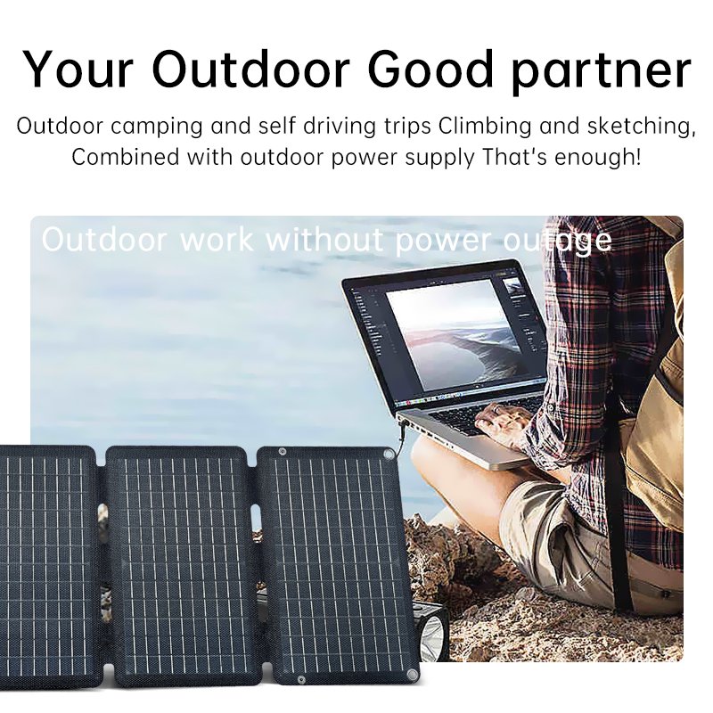 Lightweight folding solar powered portable charger 30W 40W 60W foldable solar panel for drone camping