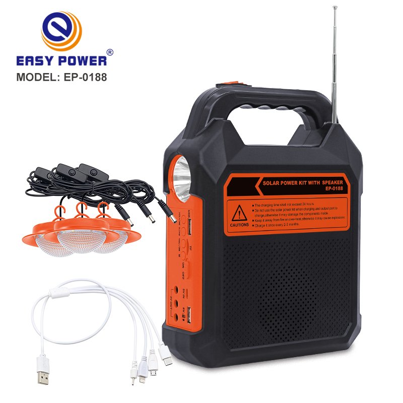 Outdoor home rechargeable light bulb Charging phone AC DC 4500mah Li-Ion18650 solar power bank Fast Power Charger