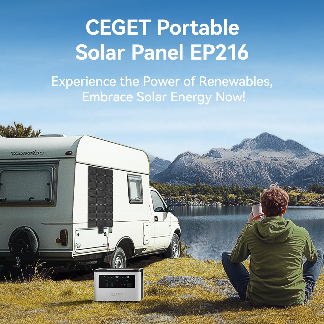 CEGET EP216 216W 200W Solar Charger Panel Mobile Portable Folding Outdoor Camping Monocrystalline Silicon Foldable Solar Panel