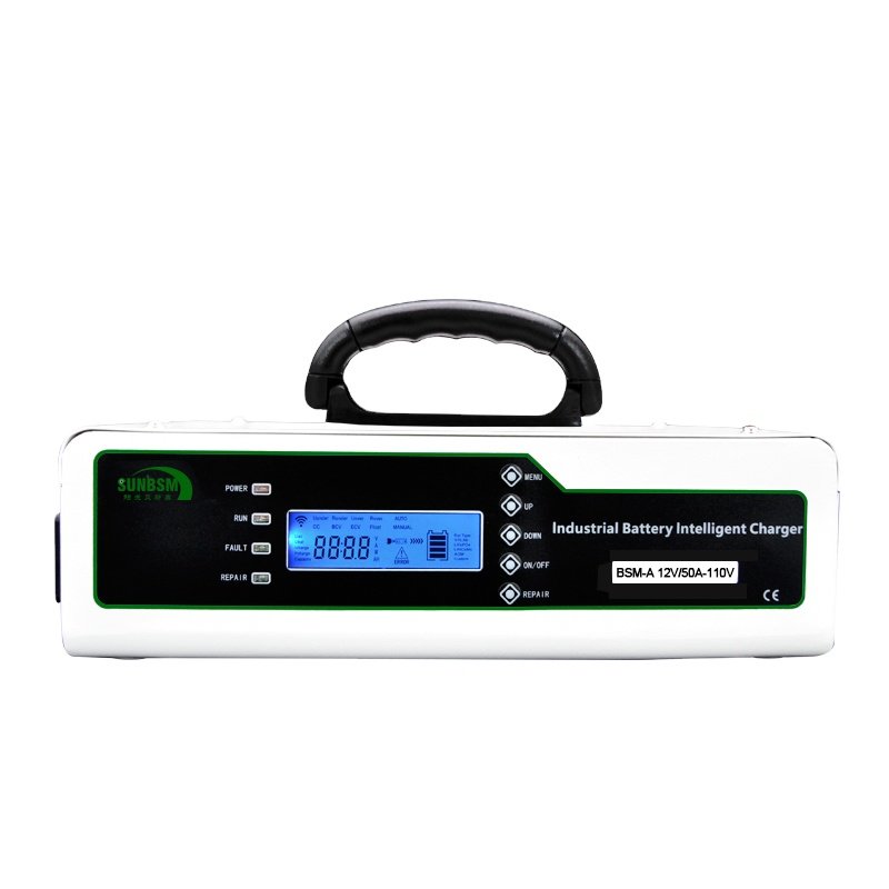 BSM portable industry lead acid battery charger 12V 24V 48V intelligent charging self-stop for robot truck charging
