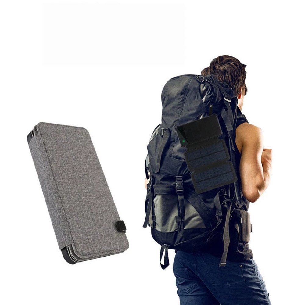 New Products 2024 2.4A TYPE-C Both-way Solar Power Bank 8000mAh with 4 folding panels