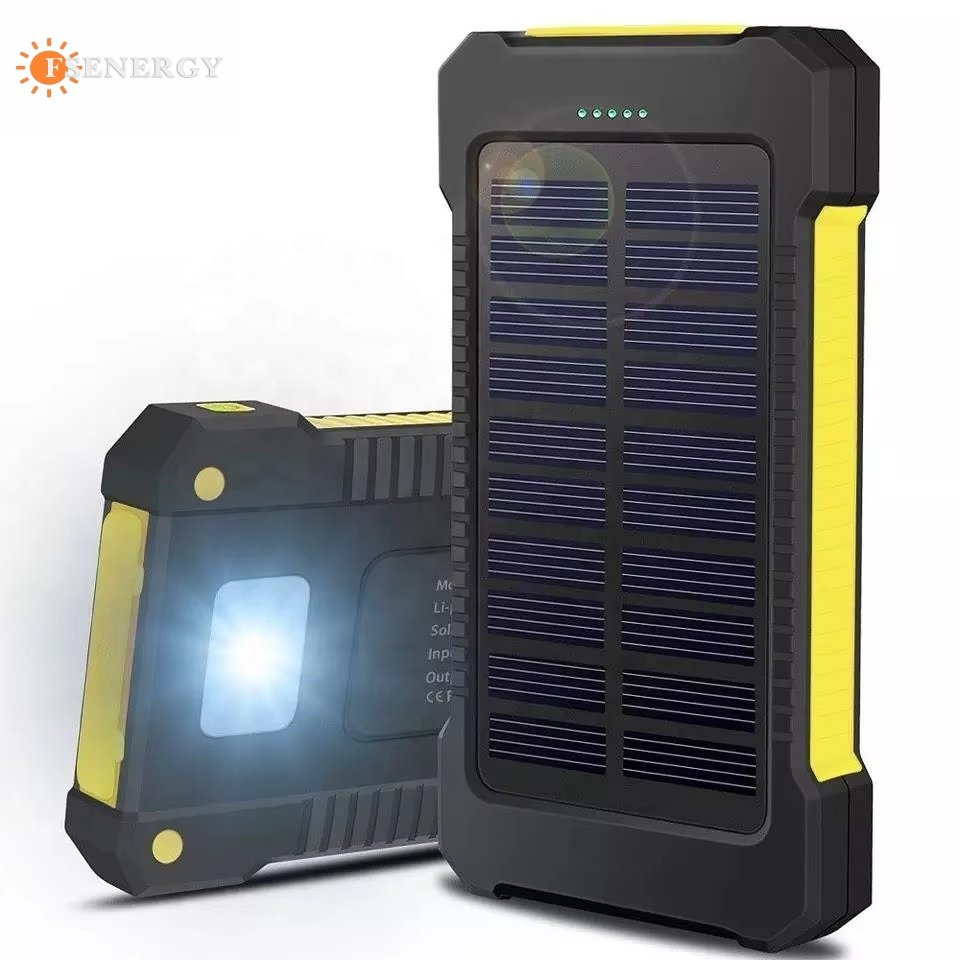 2024 Factory prices Waterproof Outdoor Solar Battery ROHS Power Bank Supplies 10000mah Solar Panel Portable Charger