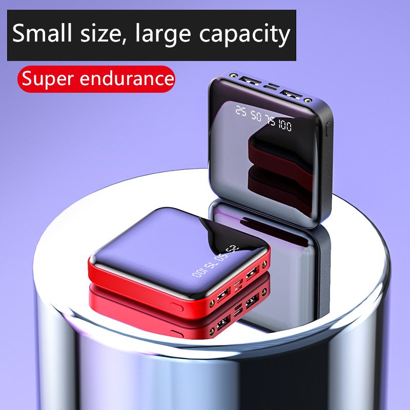 mini power bank fast charging 20000mah 22.5W with cable 8000 10000mah Led light portable for mobile power supply wholesale