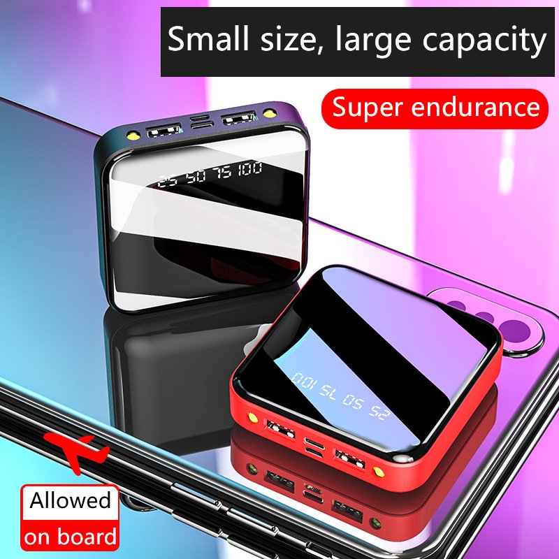 mini power bank fast charging 20000mah 22.5W with cable 8000 10000mah Led light portable for mobile power supply wholesale