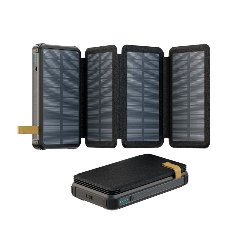 Hot Sale Solar Panel Powerbank 25000 mAh Dual USB Solar Charger LED Light Waterproof Portable 25000mAh Solar Power Bank