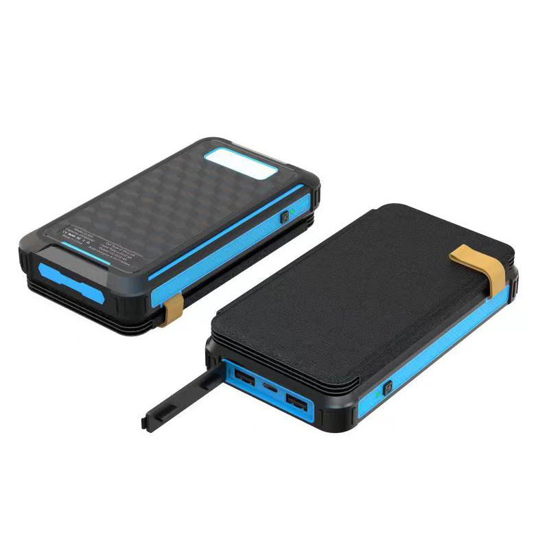 Hot Sale Solar Panel Powerbank 25000 mAh Dual USB Solar Charger LED Light Waterproof Portable 25000mAh Solar Power Bank