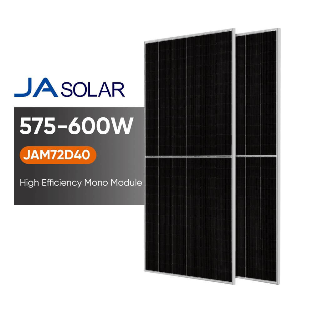 JA N-Type Half Cut PV Module MBB Photovoltaic Panels 575W 580W 585W 590W 600W Bifacial 144 Cells Monocrystalline Solar PV Panels