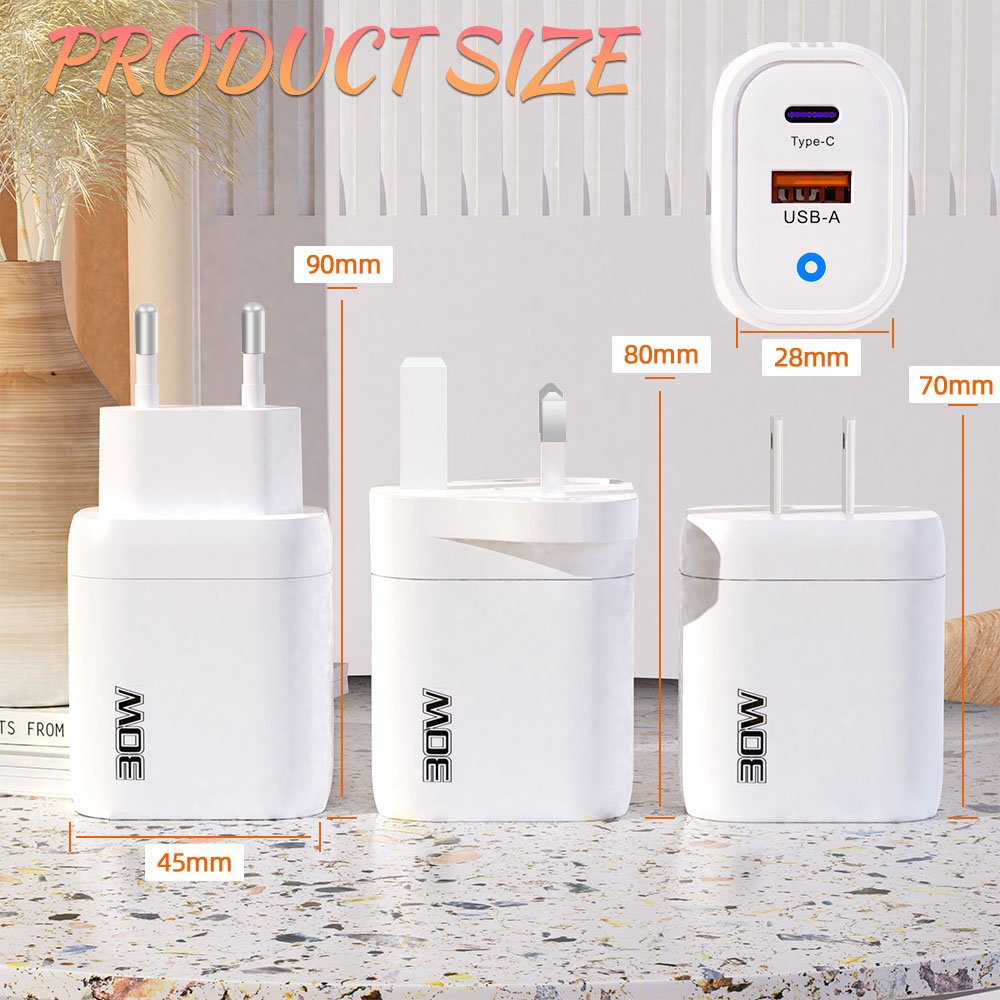 Wholesale custom 30W LED USB Type C PPS PD fast Phone portable charger charging