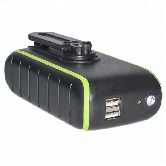 New Premium CE RoHS FCC Solar Mobile Phone Charger Hand Crank Dynamo Power Bank with Flashlight