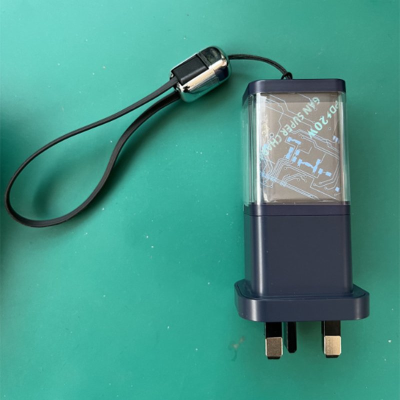 High Quality Wholesale Custom Cheap Transparent Mech-style Power Bank Plug Magnetic Quick Charge 2-in-1 Charger