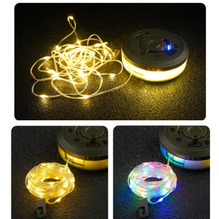 Outdoor camping light string night Ambient light strip USB charging LED colorful warm light string for courtyard festival tent