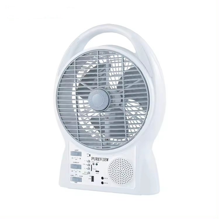 Rechargeable Solar Powered Table Electric Fan AC/DC Solar Charging Fan With Solar Panel