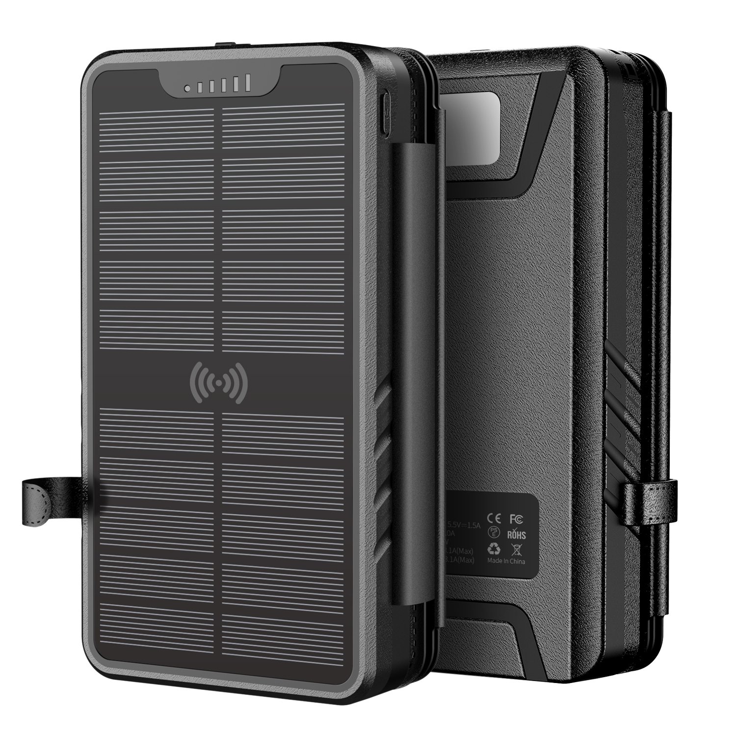 Original Factory Trending Products 2024 New High Capacity 26800mAh Wireless Charger Waterproof Portable Charger Solar Power Bank