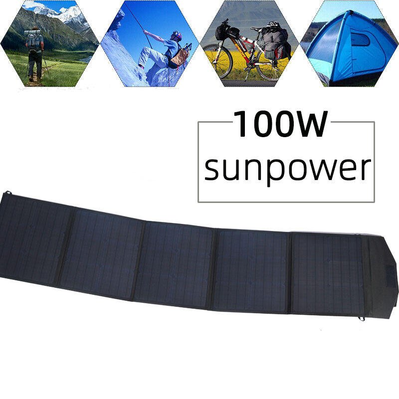 solar energy charger foldable solar panel 60w 100w 120w mobile chargers laptop solar charger