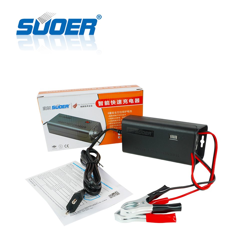 Suoer 12V 5A Smart Fast Portable Solar Power Intelligent Battery Charger