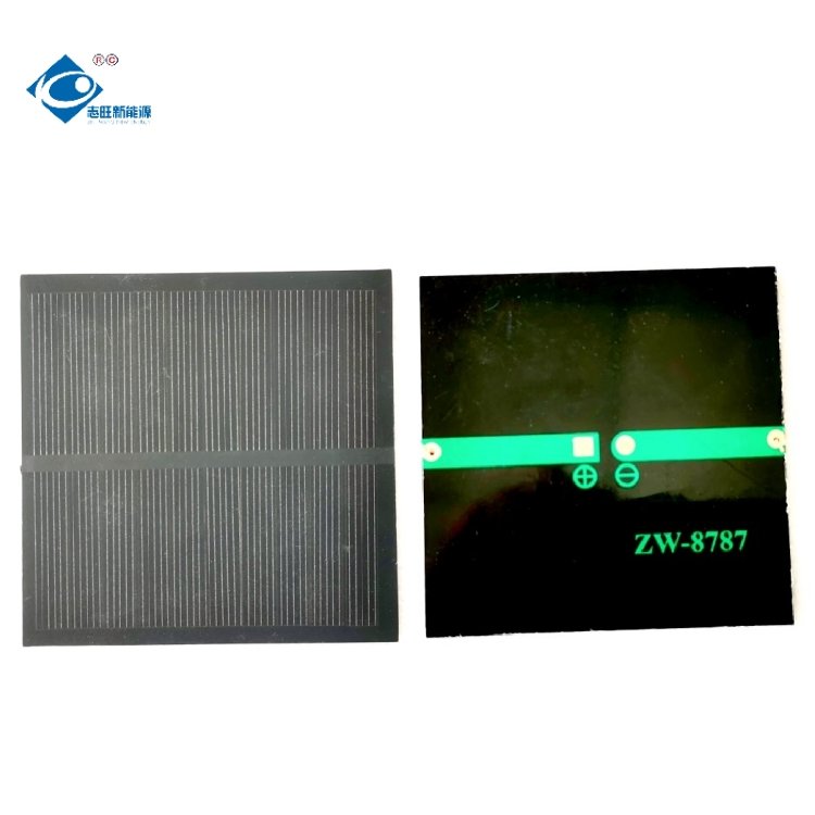 Lightweight Solar Panels Charger ZW-8787-MP PET Solar Photovoltaic Panel 1.1W Mini Mono Solar Panel Module 5V