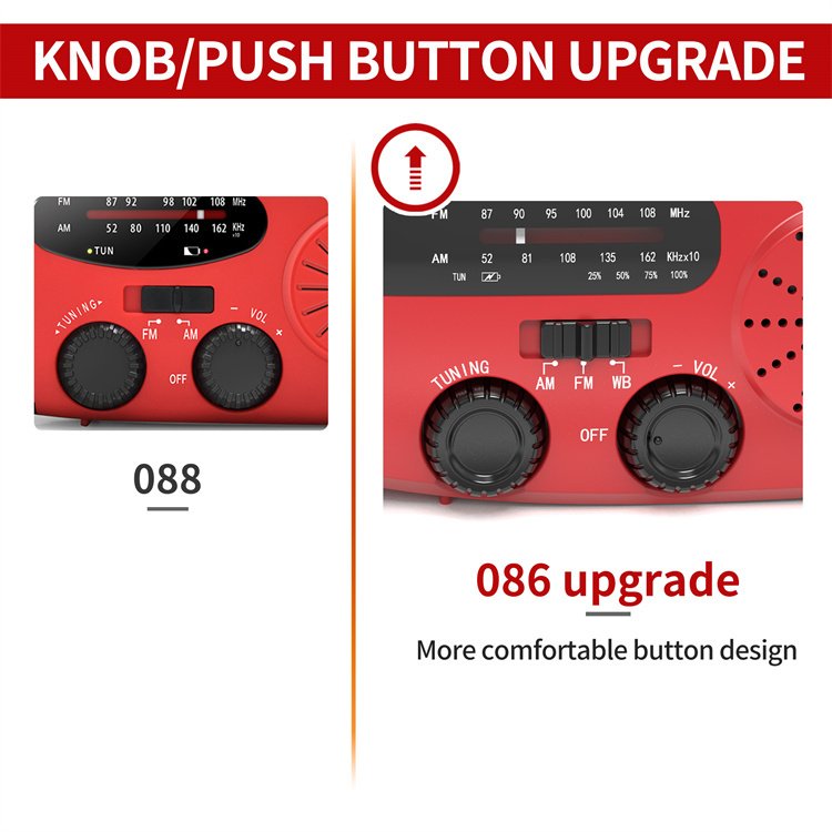 Emergency Survival Solar Products Kit Weather Radio Hand Crank Self 2000mAh Powerbank Portable Chargers