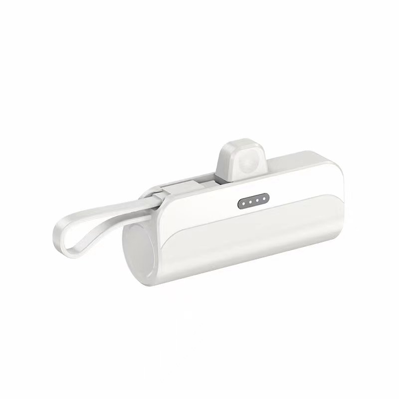 New Mini Portable Charger with built-in cable 5000mAh ultra compact Mini Power Bank small battery pack charger