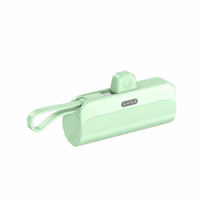 New Mini Portable Charger with built-in cable 5000mAh ultra compact Mini Power Bank small battery pack charger